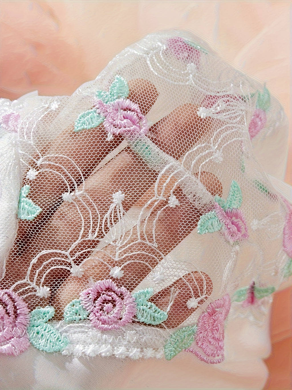 19603 1a-110 Vestido Encaje Floral 1 Pza