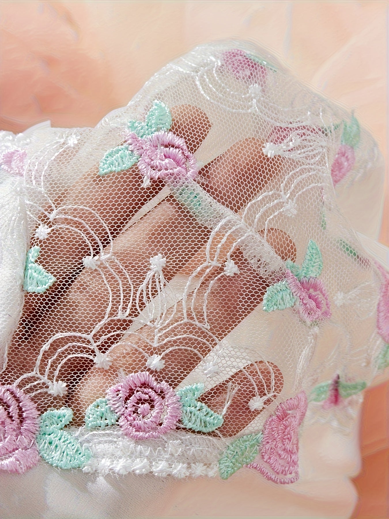 19603 1a-110 Vestido Encaje Floral 1 Pza