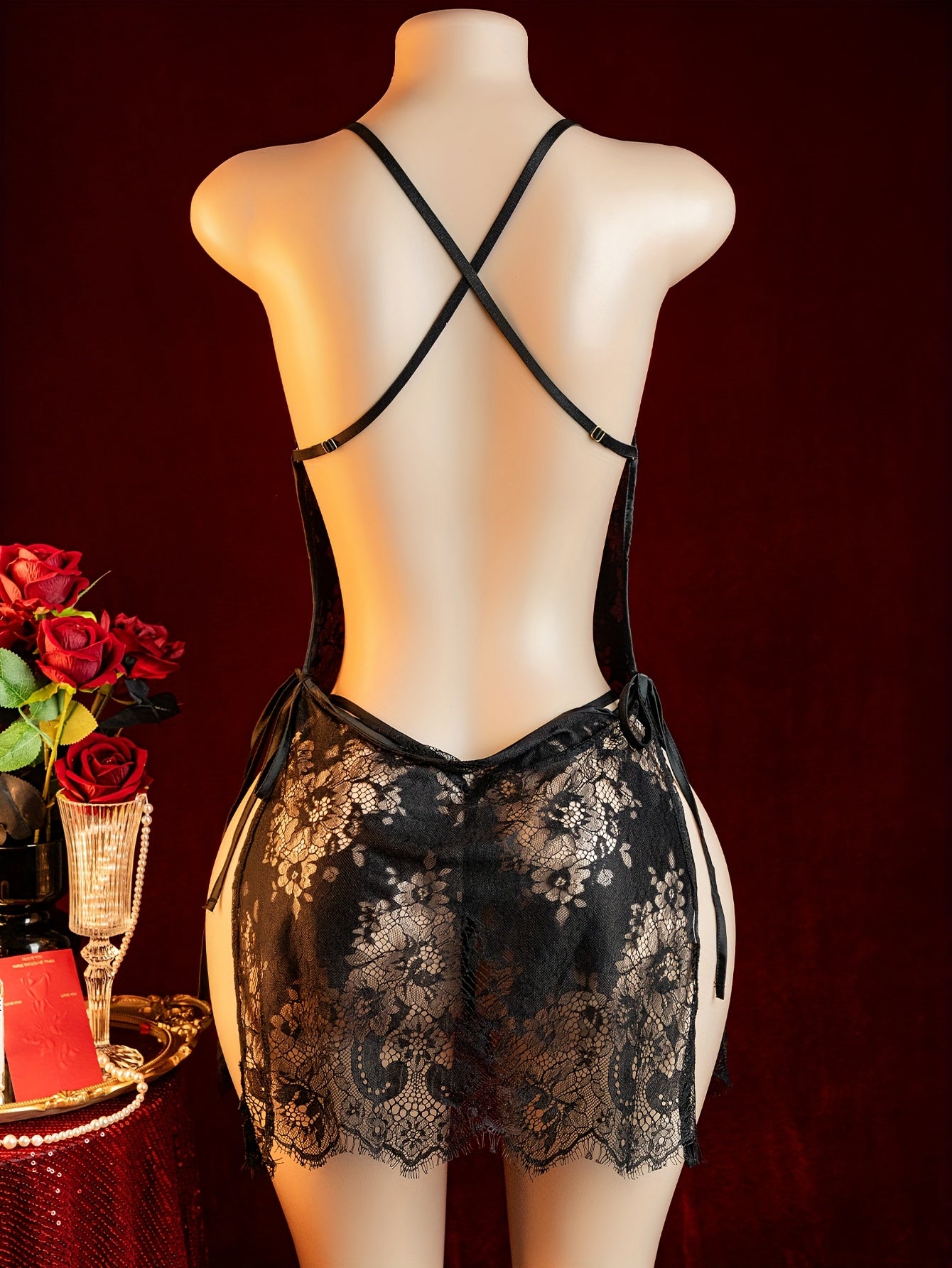 19461 ID-265 Conjunto de Lencería Sexy 3 Pzas