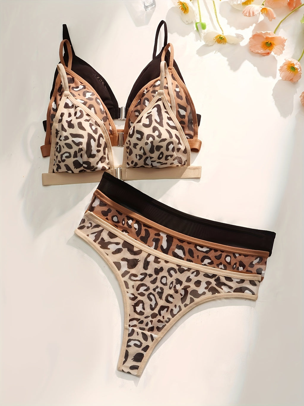 19671 ID-265 Lencería Estampado 3 Pares