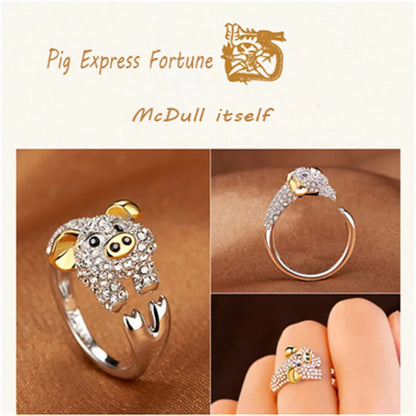 6233 1b-058 Anillo de Animal brillante