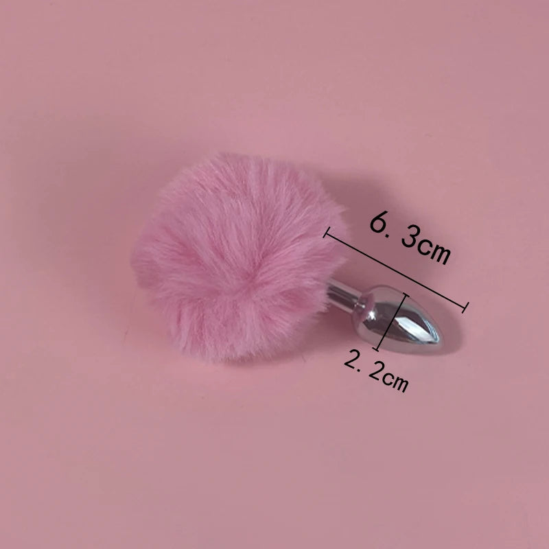 12939 1b-04-19 Plug Anal 1pzs de cola de conejo Mini tapn sofve 12939 1b-04-19 Plug Anal 1pzs de cola de conejo Mini tapn sofve