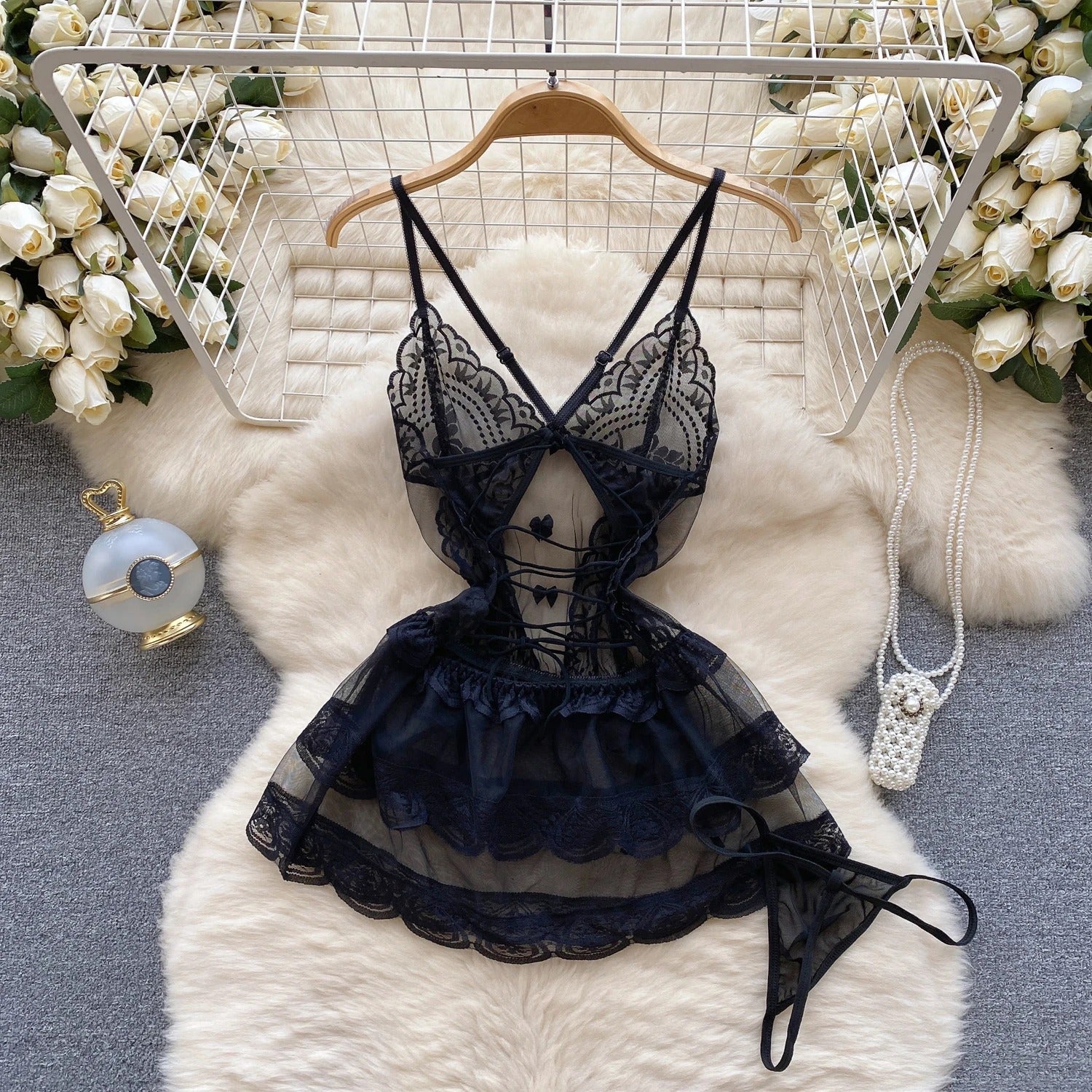 18943 ID-263 Ropa de dormir transparente 2 Pzas