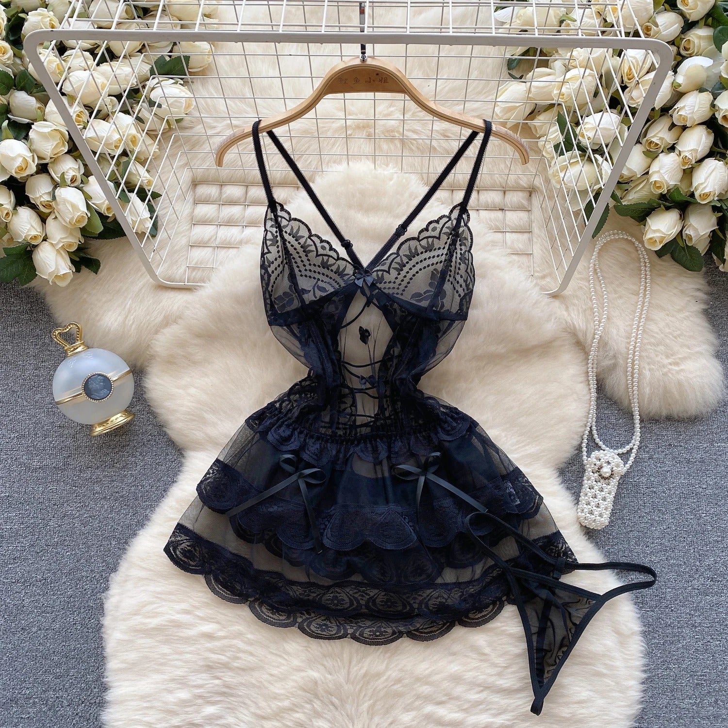 18943 ID-263 Ropa de dormir transparente 2 Pzas