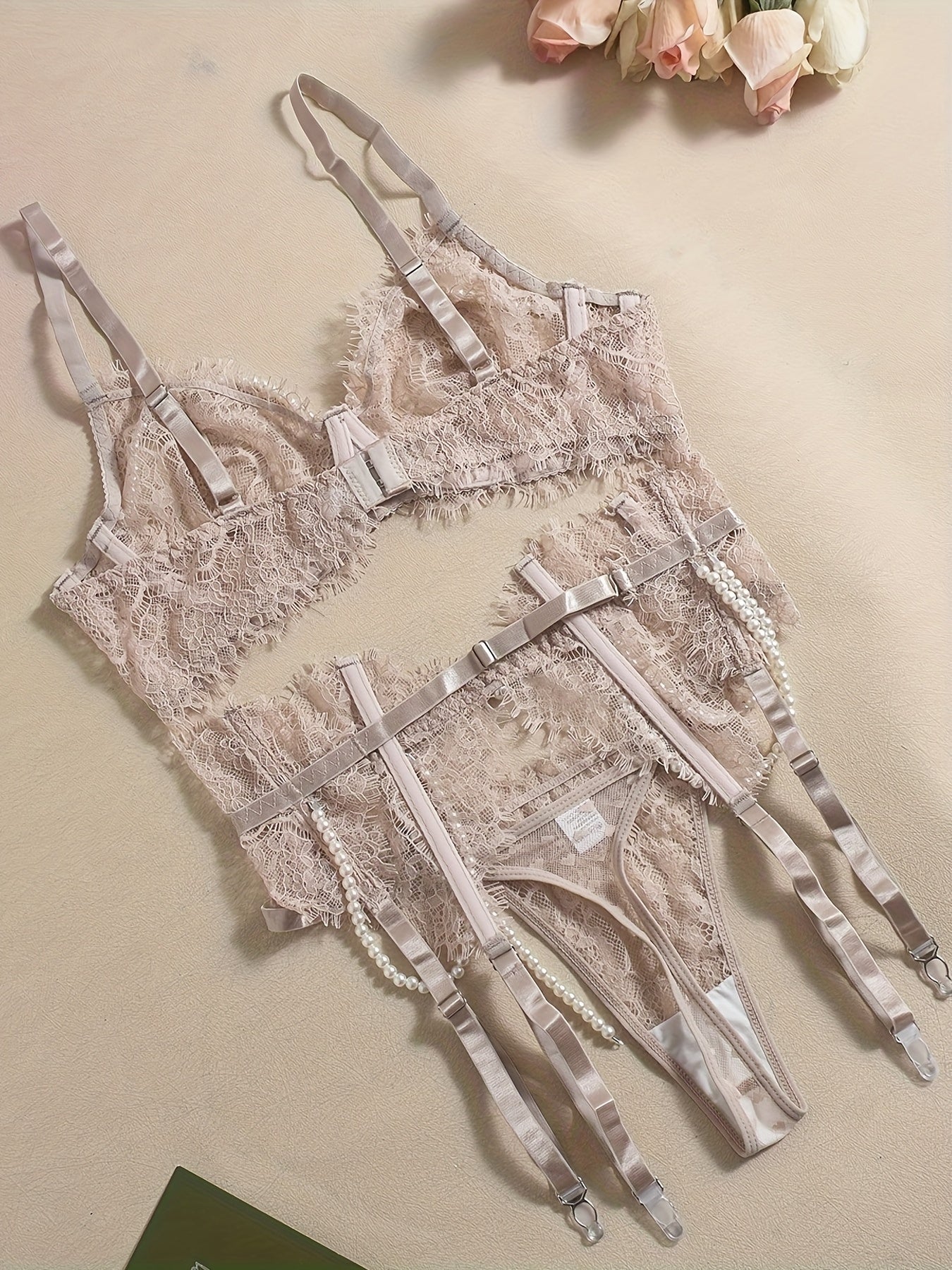 19626 ID-263 Lenceria Perlas 4 Pzas