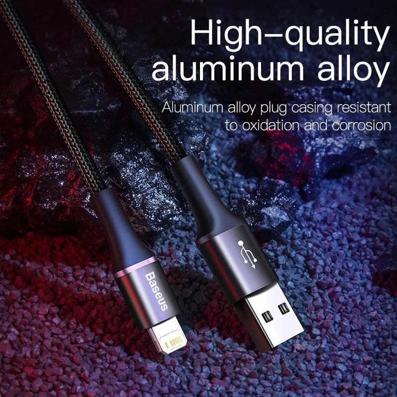 12728 2t-001 Baseus Cable USB LED de Carga Rápida