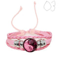 13766 1b-022 Pulsera de cuero rosa 1 Pza