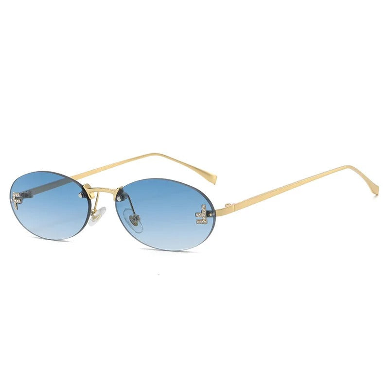 13676 1l-392 Lentes de sol con incrustaciones de diamantes
