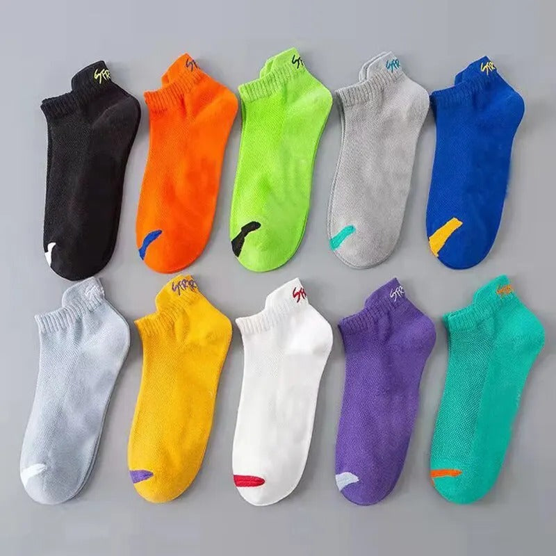 6457 Set 5 pares de calcetines de tobillo de color