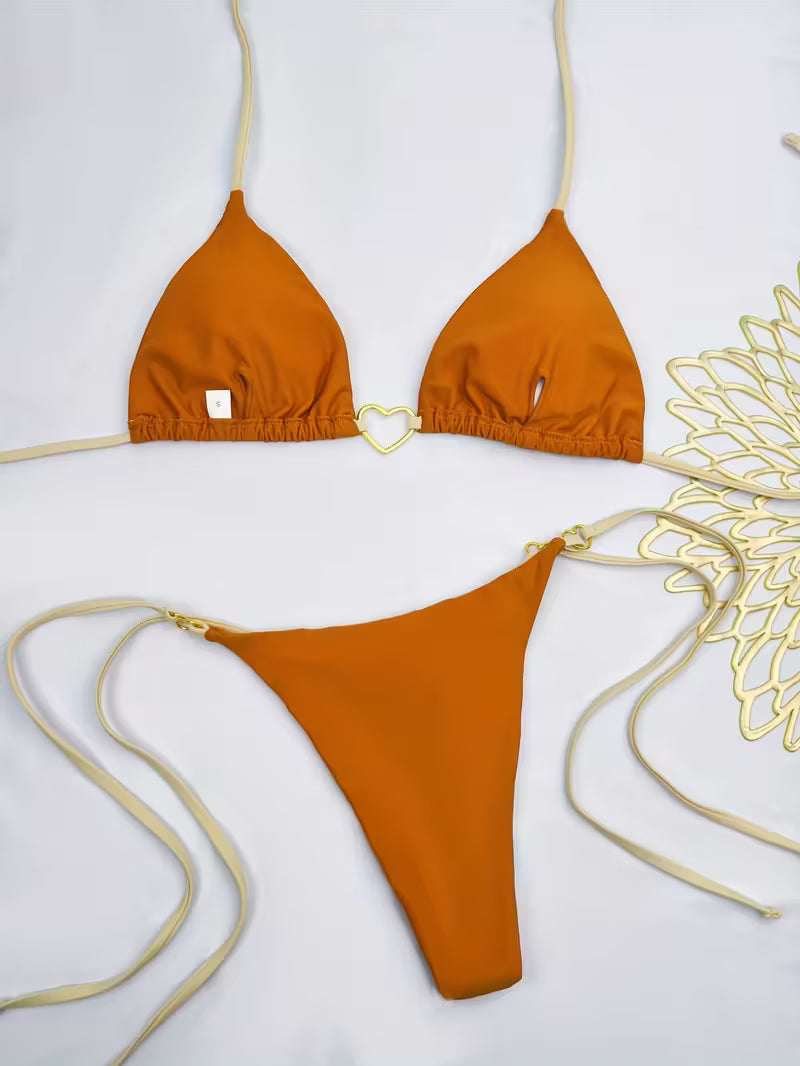19926 1a-082 Bikini sin tirantes azul y verde para mujer 2Pzs