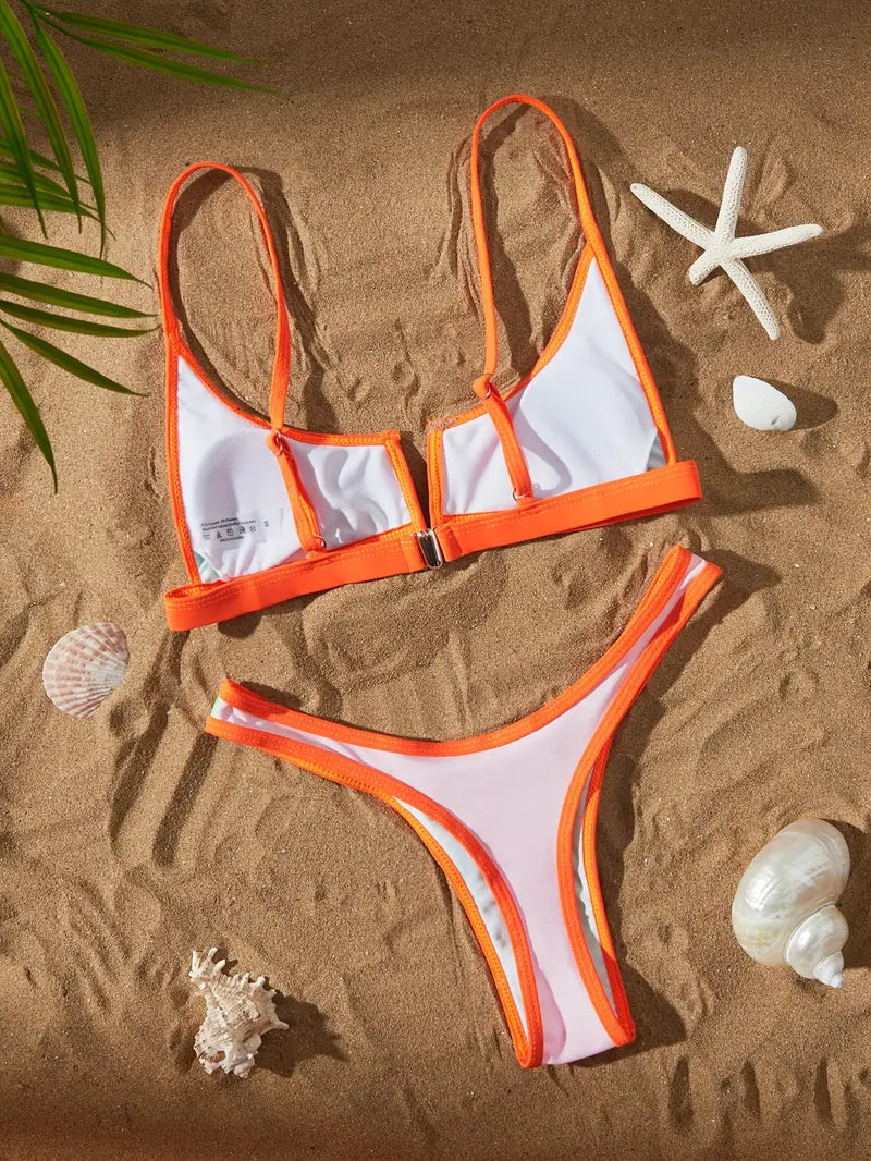 19864 1a-030 Bikini de playa estilo europeo y americano 2Pzs