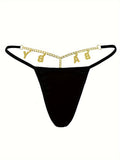 19458 1a-027 Tanga Sexy con Cadena Dorada 1 Pza