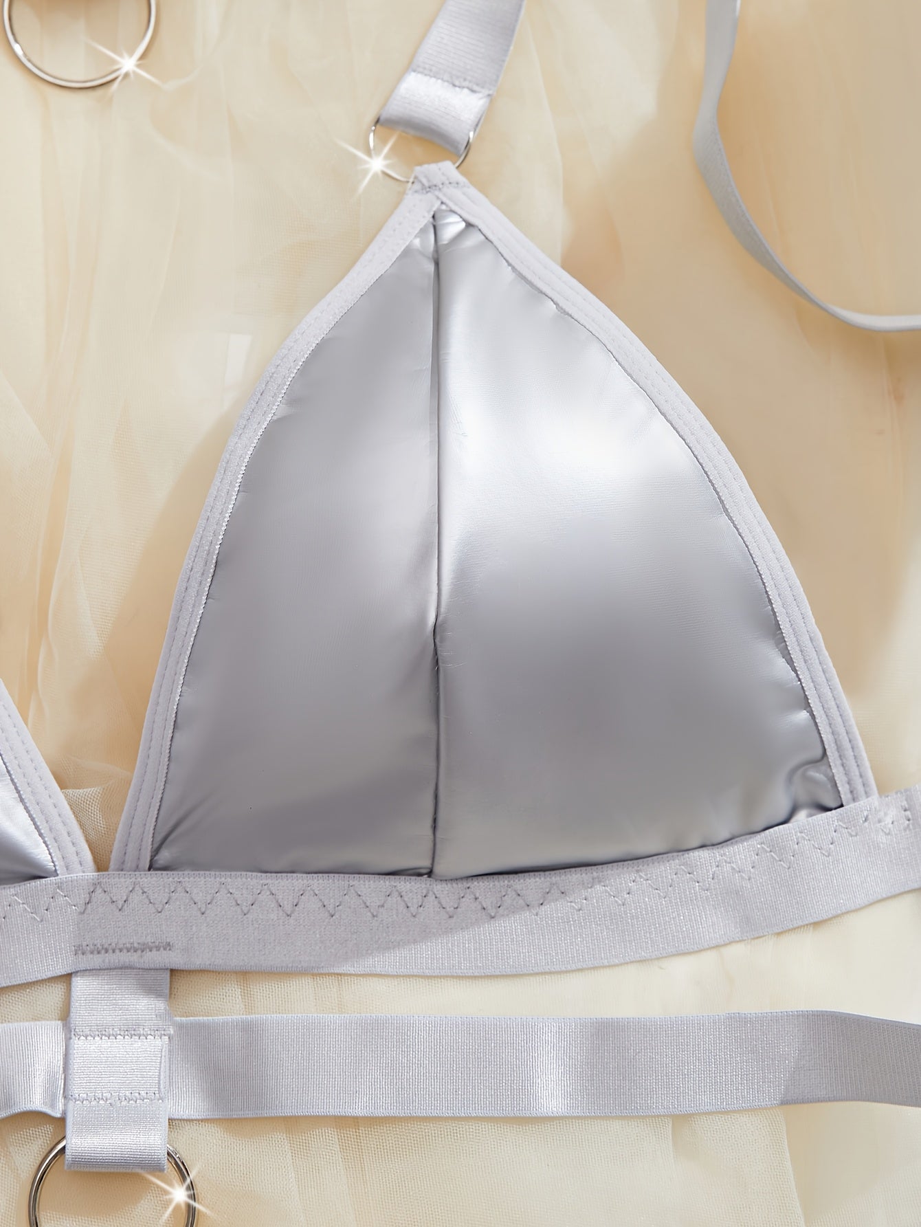 19629 ID-263 Conjunto Lencería Brillo 3 Pzas