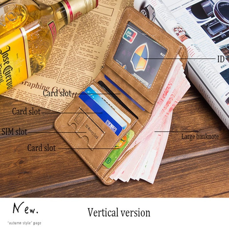 15238 1b-060 Billetera de cuero para hombre 1 Pza