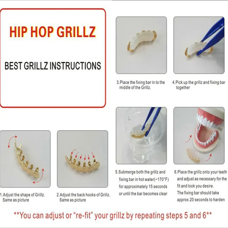 5617 1b-058 Grillz Dental de circonita cúbica Una pieza