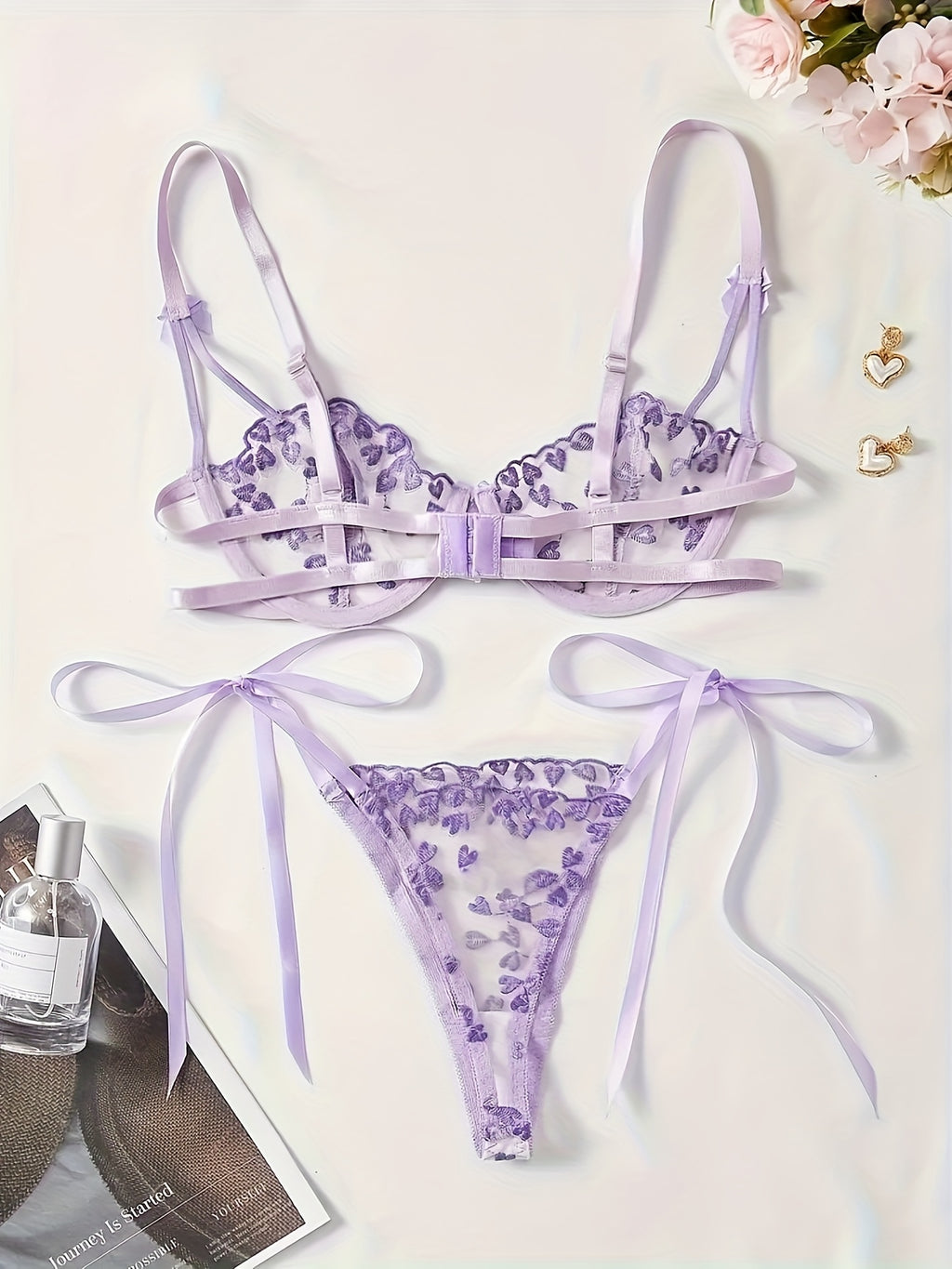 19636 ID-219 Lenceria Bordado 2 Pzas