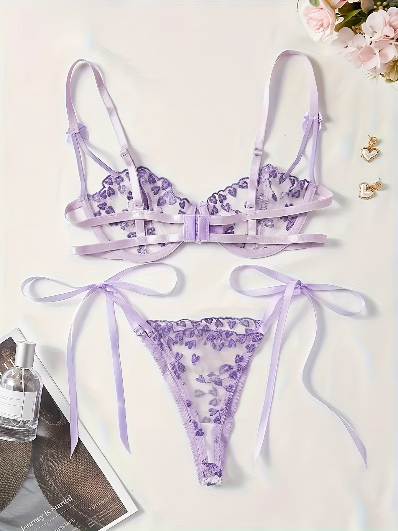 19636 ID-219 Lenceria Bordado 2 Pzas