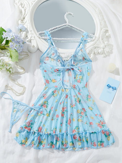 19219 1a-011 Vestido de encaje floral 1 Pza