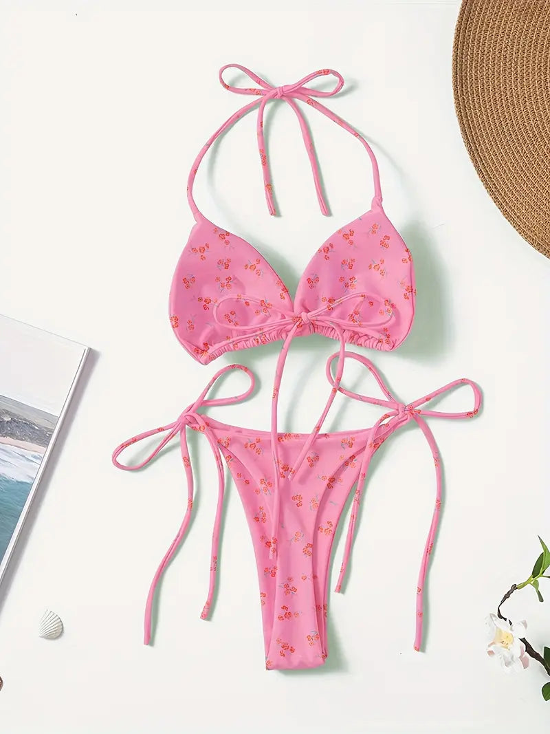 19154 ID-301 Conjunto de bikini con cuello en V 2 Pzas