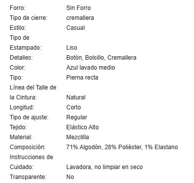 19278 1a-019 SOFVE shorts en mezclilla con cremallera 1 pZA