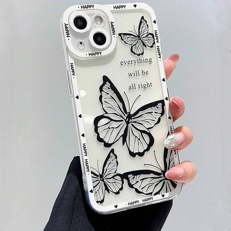 18115 2t-014 Funda de teléfono con diseño de mariposa 1 Pza
