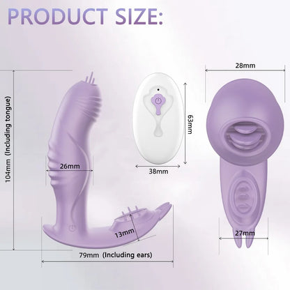 18615 1b-063 Consolador vibrador 3 en 1