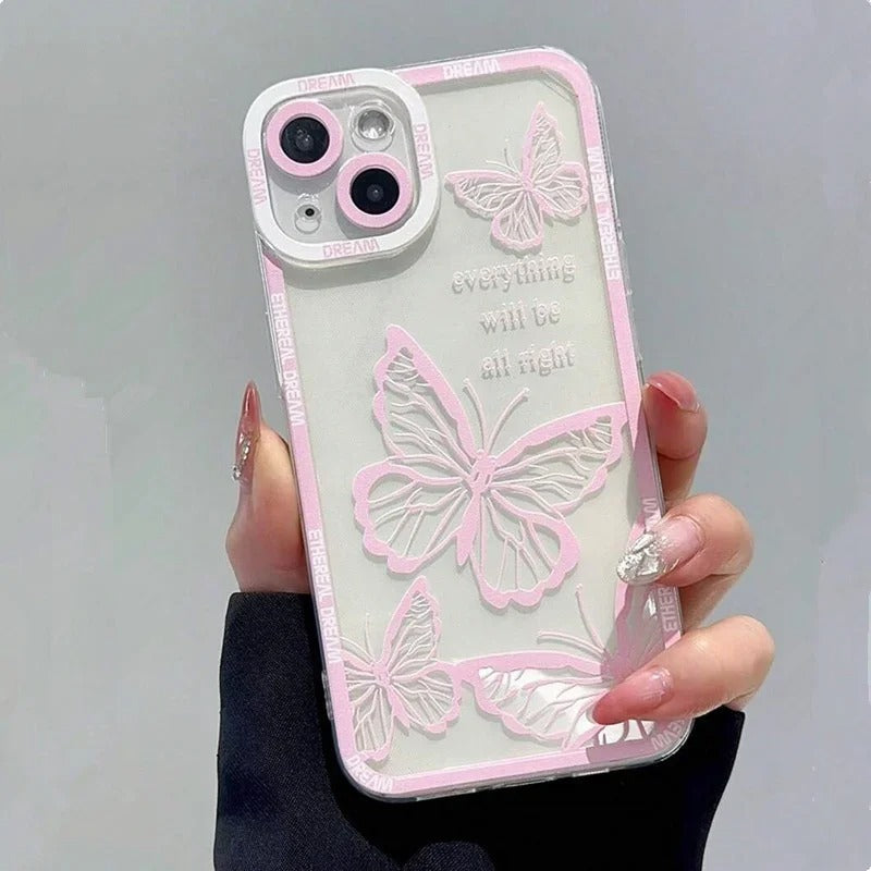 18115 2t-014 Funda de teléfono con diseño de mariposa 1 Pza
