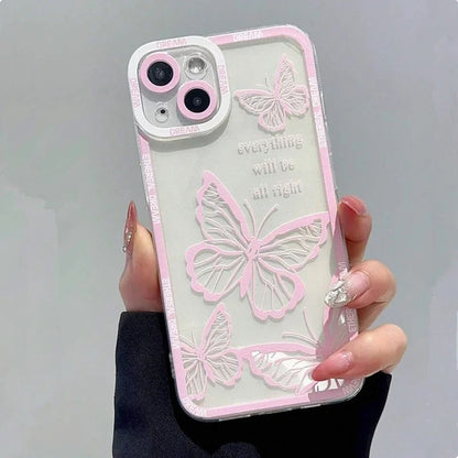 18115 1b-030 Funda de teléfono con diseño de mariposa 1 Pza