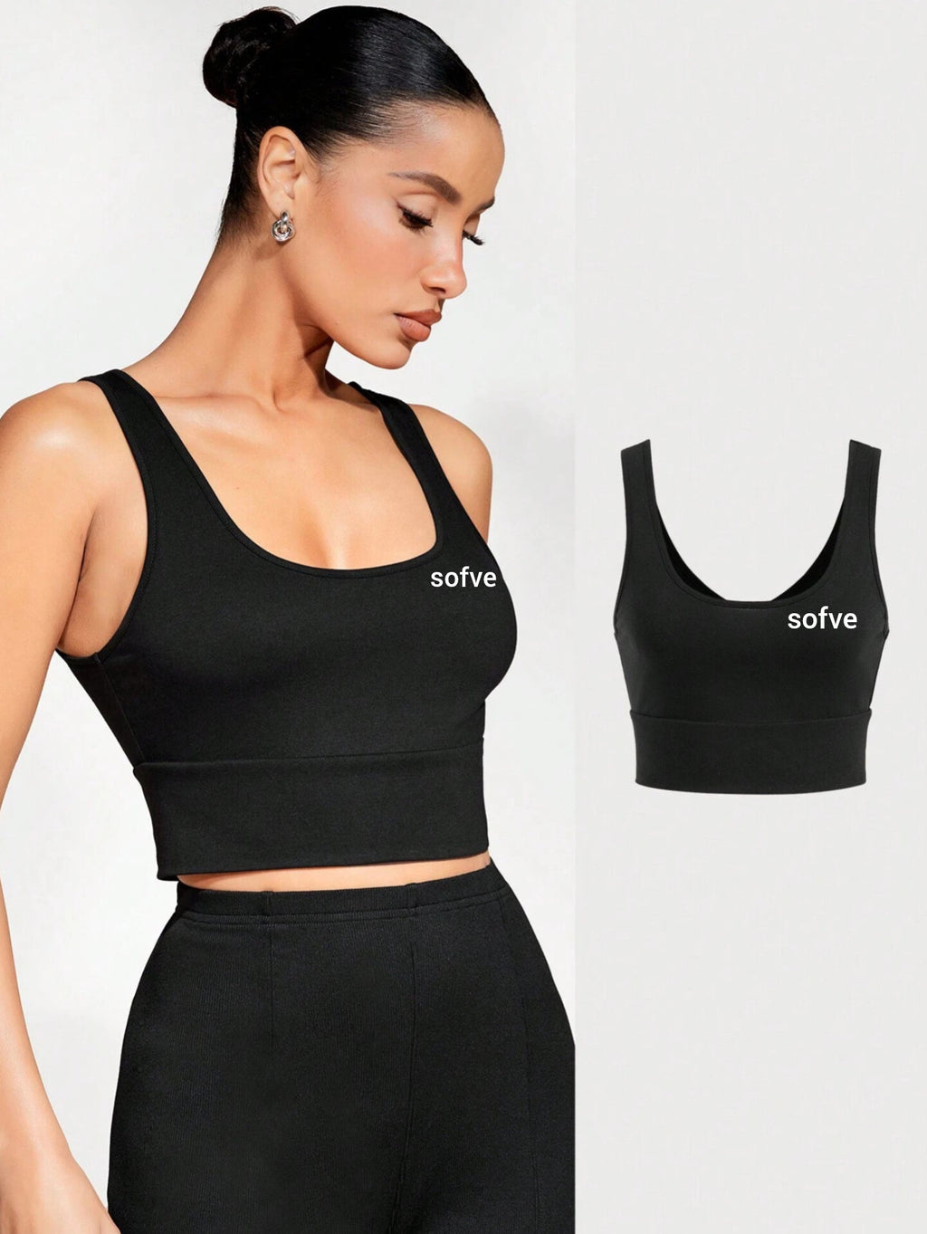 10243 1t-007 Camiseta Sin Mangas De Color Liso Para Mujer